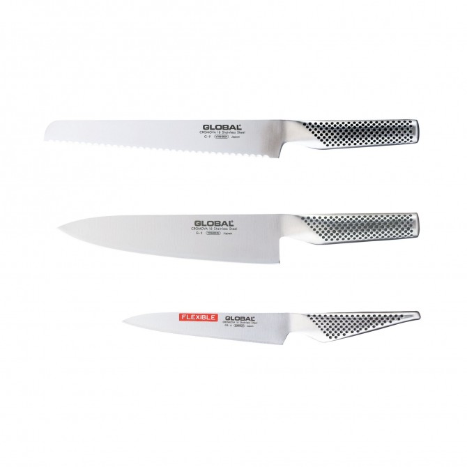 GLOBAL Knife Set 3-pcs G-9, G-2, GS-11