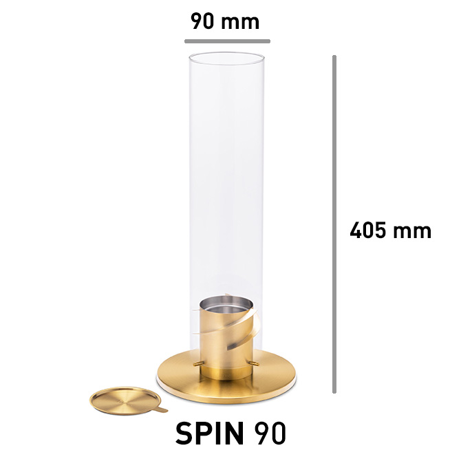 HOFATS SPIN 90 galda kamīns, zelta